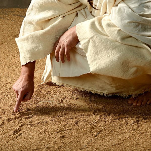 Der Messias schreibt auf Sand
